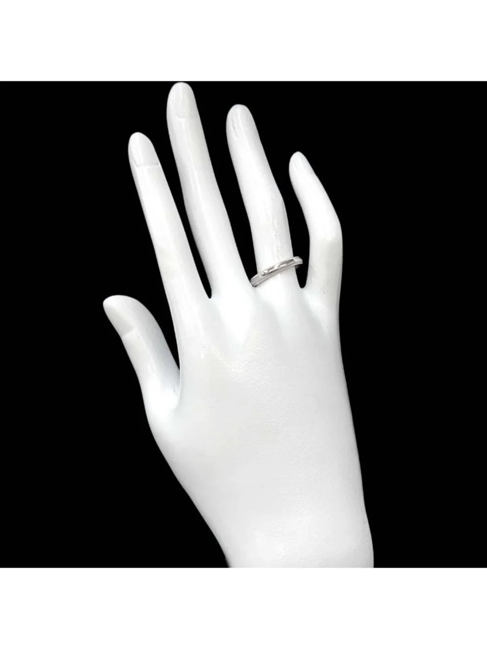 Tiffany & Co Milgrain Ring Width Pt Platinum Together